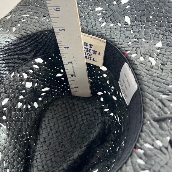 Toby Keith's Cowboy Hat "Whiskey Girl" PInk OS Black 100% Paper Woven - Picture 13 of 16